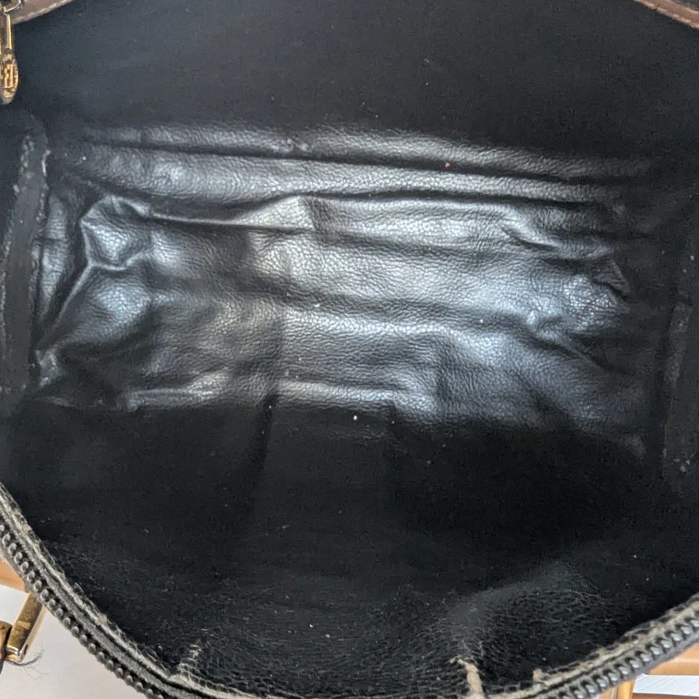 Fendi Pequin Boston Checkered Tan and Black Women's Handbag - Picture 9 of 12